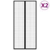vidaXL Tende Antimosche 2 pz per Porte con Magneti Nere 220x110 cm