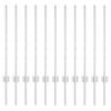 vidaXL Palo della recinzione 11 pcs Argento 80 cm Acciaio