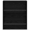 vidaXL Scaffale per riviste 2 pcs Rovere Nero 60 x 12 x 70 cm