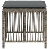 vidaXL Sgabelli Giardino con Cuscini 4pz Grigi 41x41x36cm Polyrattan