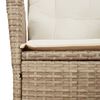 vidaXL Set da Pranzo da Giardino 7 pz con Cuscini Beige in Polyrattan