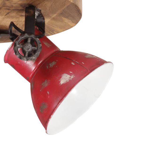 vidaXL Lampada da Soffitto 25 W Rosso Anticato 50x50x25 cm E27