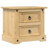 vidaXL Comodino Corona 53x39x47 cm in Legno Massello di Pino