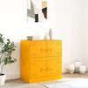 vidaXL Credenza Giallo Senape 67x39x73 cm in Acciaio
