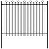 vidaXL Recinzione ad arco a picchetto DRONTEN 200 x 200 cm Nero