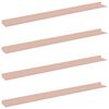 vidaXL Mensola sospesa 4 pcs Rosa 100 x 9 x 2,5 cm Acciaio
