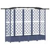 vidaXL Letto Rialzato con Griglia e Tetto Grigio 203,5 x 40 x 123 cm