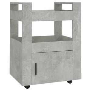 vidaXL Carrello da Cucina Grigio cemento 60x45x80 cm Legno Multistrato