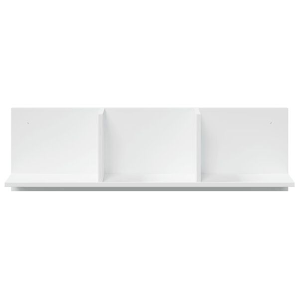 vidaXL Mobile a Parete 100x16,5x30 cm Bianco in Truciolato