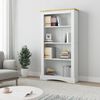 vidaXL Libreria a 4 Ripiani Pino Messicano Corona Bianco 80x29x150 cm