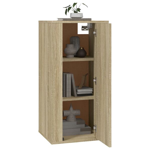 vidaXL Mobile Porta TV a Parete Rovere Sonoma 40x34,5x80 cm