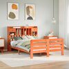 vidaXL Letto Libreria senza Materasso Marrone Cera 140x190 cm in Pino