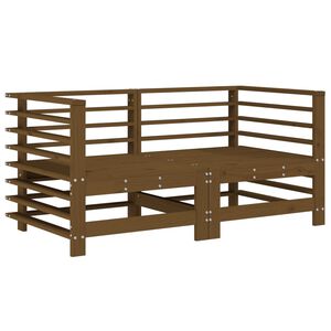 vidaXL Divani Angolari da Giardino 2pz Ambra in Legno Massello di Pino