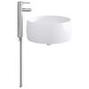 vidaXL Lavabo con rubinetto e scarico Cromato 38,5 x 38,5 x 16 cm