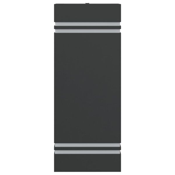 vidaXL Applique da Esterno Nera in Acciaio Inossidabile