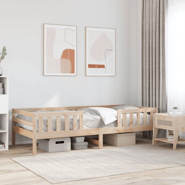 vidaXL Letto senza Materasso 75x190 cm in Legno Massello Pino