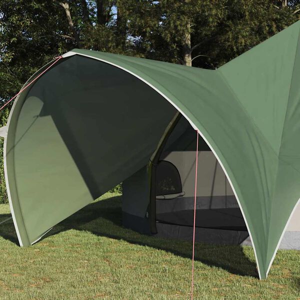 vidaXL Tenda Teepee con tetto Verde e Grigio 600 x 600 x 347 cm