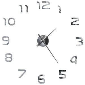 vidaXL Orologio da Parete 3D in Stile Moderno 100cm XXL Argento