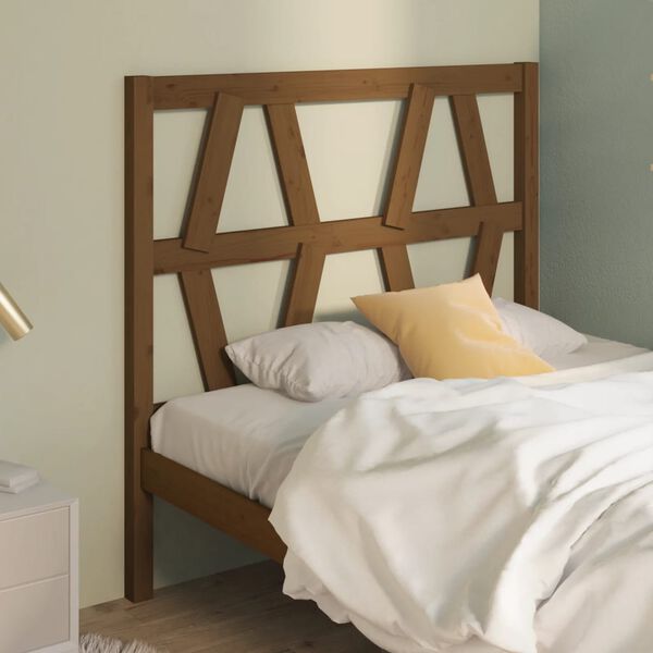 vidaXL Testiera per Letto ambra 81x4x100 cm in Legno Massello di Pino