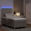 vidaXL Letto a Sorgente LED con materasso Talpa 100 x 200 cm Tessuto