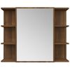 vidaXL Mobile da Bagno Specchio in Rovere Marrone 80x20,5x64 cm Legno