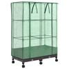 vidaXL Vaso da Giardino con Copertura per Serra e Ruote 2 pz Marrone