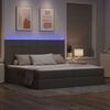 vidaXL Letto con contenitore e LED Talpa 200 x 200 cm Poliestere