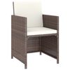 vidaXL Set da Pranzo da Giardino 6 pz con Cuscini Polyrattan Marrone