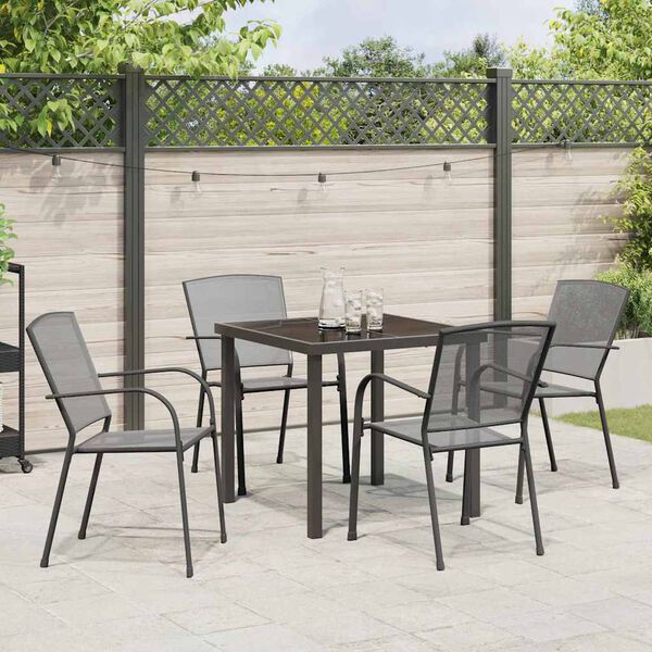 vidaXL Set da Pranzo per Giardino 5 pcs Antracite
