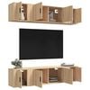 vidaXL Set di Mobili Porta TV 6 pz Rovere Sonoma in Legno Multistrato