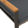 vidaXL panchina Grigio e Grigio Scuro 115 x 65 x 72 cm Rattan