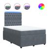 vidaXL Giroletto a Molle con Materasso Grigio Scuro 120x200 cm Velluto
