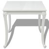 vidaXL Tavolo da Pranzo 80x80x76 cm Bianco Lucido