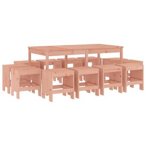 vidaXL Set da Pranzo per Giardino 13 pz in Legno Massello di Douglas