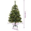 vidaXL Albero di Natale artificiale pieghevole con coni Verde 150 cm