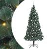 vidaXL Albero di Natale artificiale pre-illuminato con set di palline