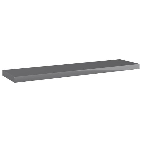 vidaXL Ripiani per Libreria 4pz Grigio Lucido 40x10x1,5cm Multistrato