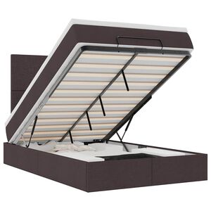 vidaXL Struttura Letto Pouf con Materasso 80x200 cm in Tessuto