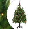 vidaXL Albero di Natale con 150 LED con supporto Verde 120 cm PE