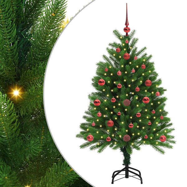 vidaXL Albero di Natale con 150 LED con supporto Verde 120 cm PE