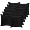 vidaXL Federa 12 pz HEERLEN Nero 45 x 45 cm Flanella