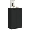 vidaXL Scarpiera Nera 59x35x100 cm in Legno Multistrato