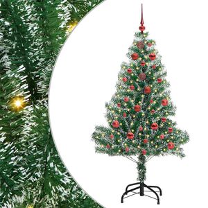 vidaXL Albero di Natale Artificiale Imbiancato con Luci LED 150 cm