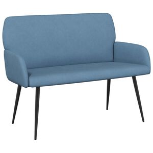 vidaXL Divano 2 posti con gambe in metallo 2 posto Blu