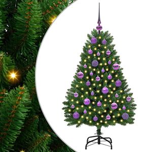 vidaXL Albero di Natale artificiale Verde 120 cm PVC e Metallo