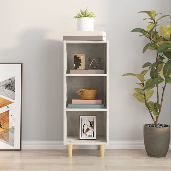 vidaXL Credenza Grigio Cemento 34,5x32,5x90 cm in Legno Multistrato