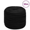 vidaXL Corda da Lavoro Nera 6 mm 50 m in Poliestere