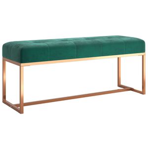 vidaXL Panca Verde Scuro 110x36x45 cm in Velluto