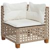 vidaXL Set Divani da Giardino 11 pz con Cuscini Beige in Polyrattan