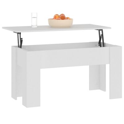 vidaXL Tavolino da Salotto Bianco 101x49x52 cm in Legno Multistrato